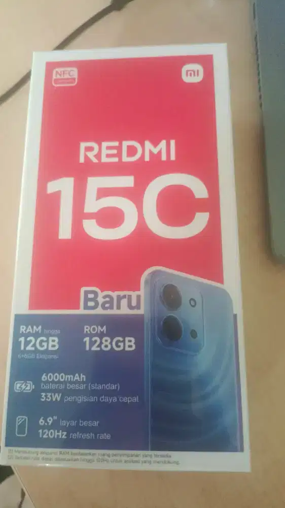 HP Redmi 15 C / Ram12GB/ROM 128 Gb/ NFC  layar besar