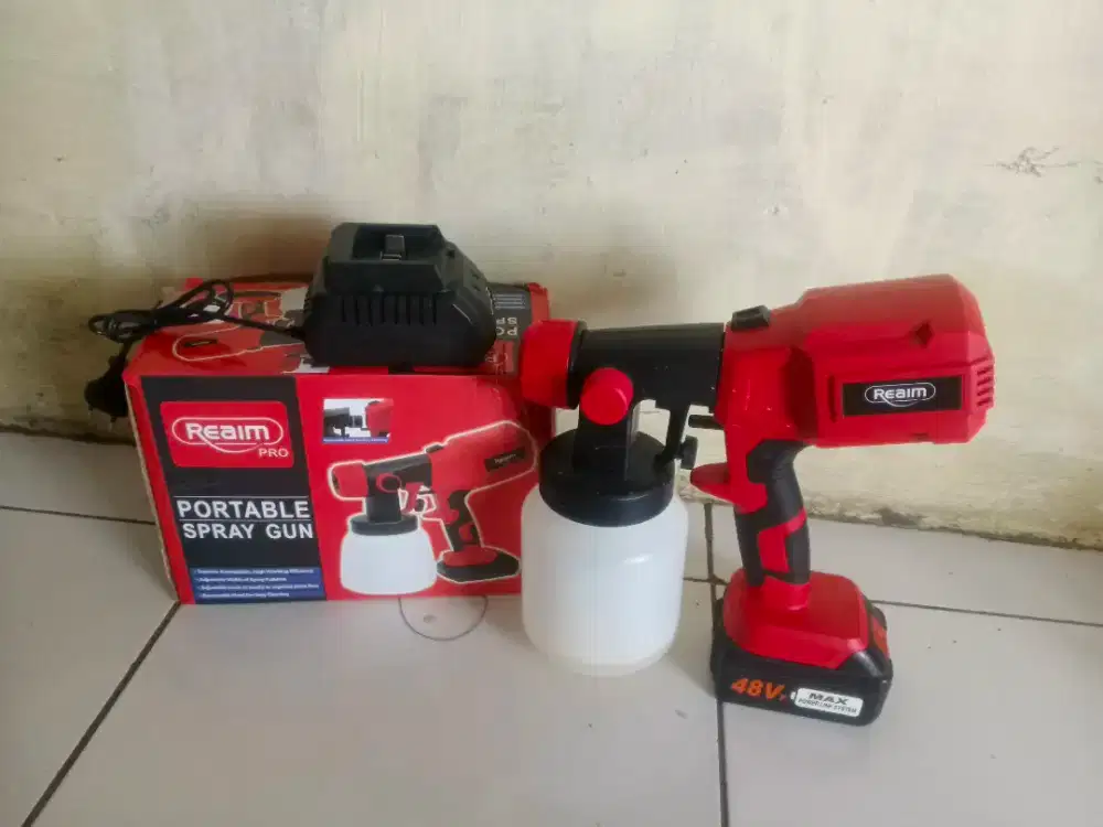 REAIM spray gun listrik baterai 21v 800ml original