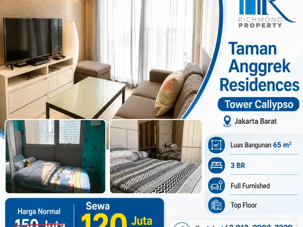 Sewa Apartemen Taman Anggrek Residence Full Furnished Jakarta Barat
