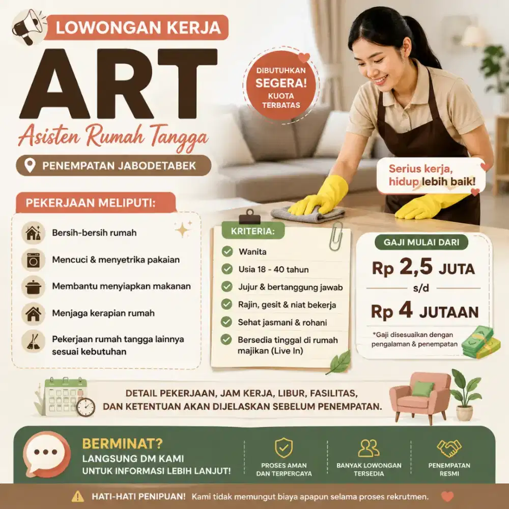Info lowongan art terbaru