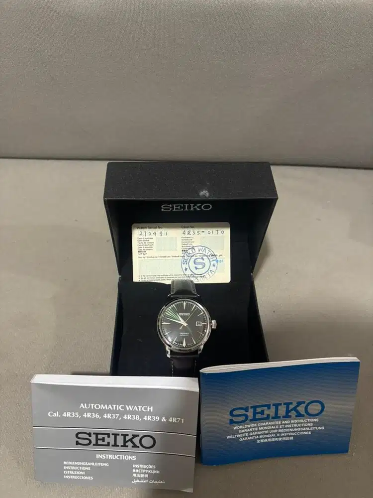 Seiko Presage Cocktail SRPD37j1 Mockingbird Green