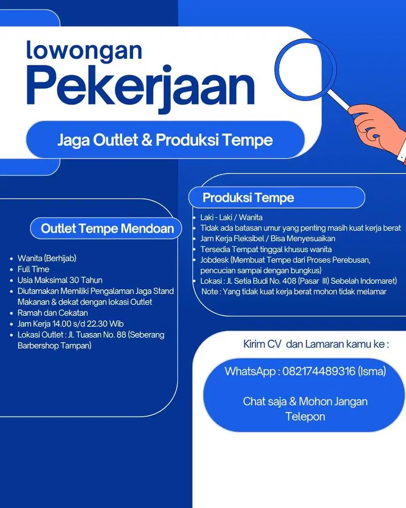 DIBUTUHKAN KARYAWAN