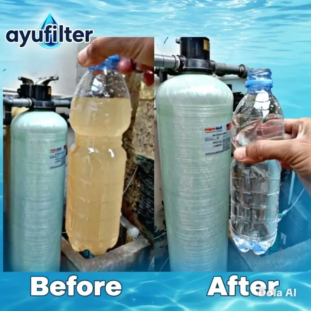 Sepaket filter air 3way dengan 2media