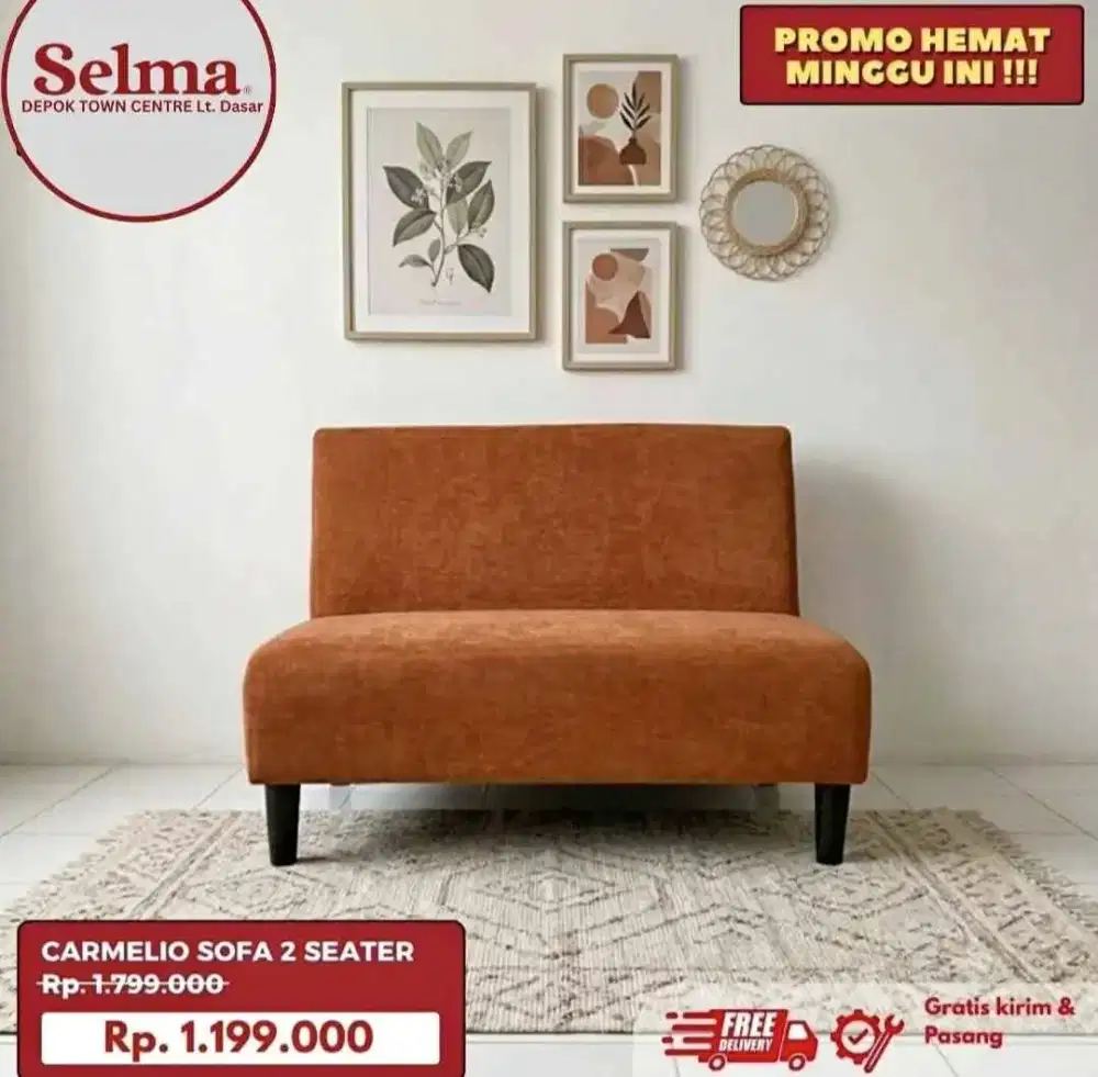 TERLARIS SOFA CARMELIO MURAH MINIMALIS CUMAN 1 JUTAAN