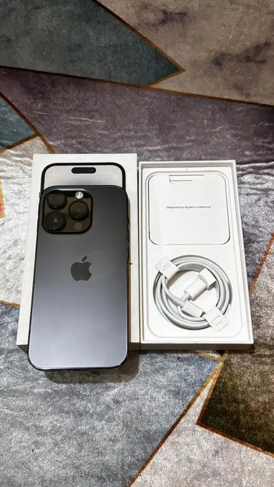 iPhone 14 Pro 256GB Space Black Original Part Mulus Pemakaian Normal