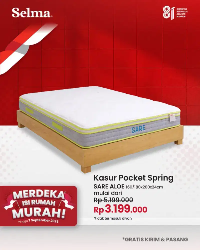 Kasur spring 160 x 200 aloevera