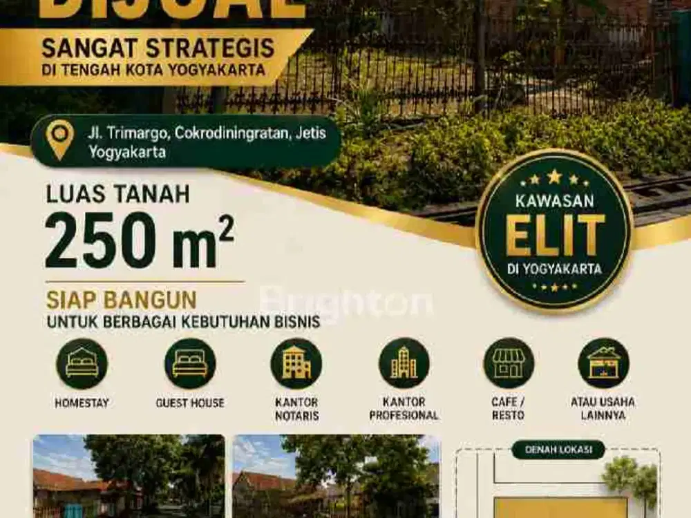 Tanah pekarangan di pusat kota Yogya , 4 menit dr tugu pall putih