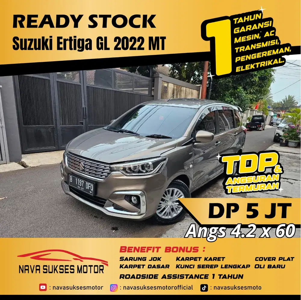 TDP 5jt TERMURAH Suzuki Ertiga GL 2022 MT