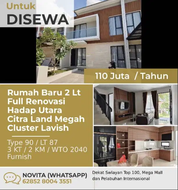 Rumah Baru 2 Lantai Full Renovasi Citra Land Megah Cluster Lavish Hill