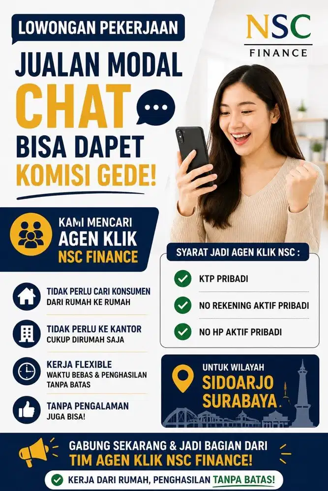 Kerja flexibel modal chat dan share dapat komisi