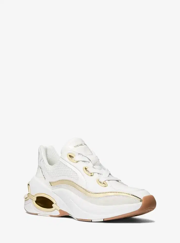 Sepatu Michael Kors tipe Toni Mixed-Media Trainer