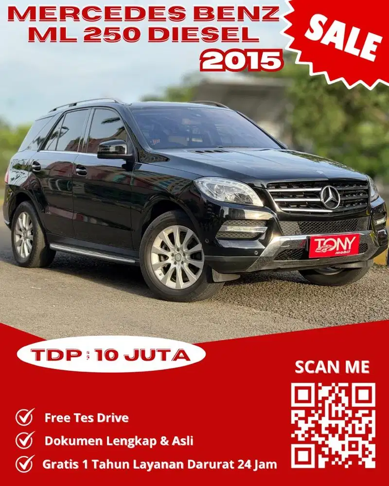 Mercedes Benz ML250 CDI Diesel 2015 Hitam