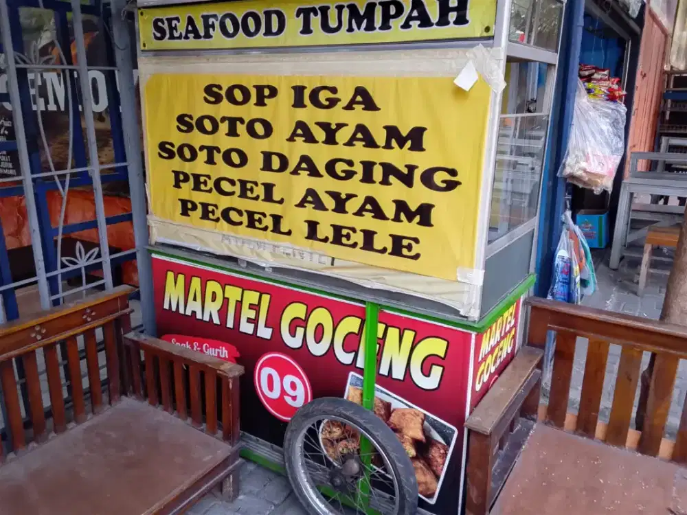 Jual gerobak bakso siomay batagor bubur ayam martabak telor