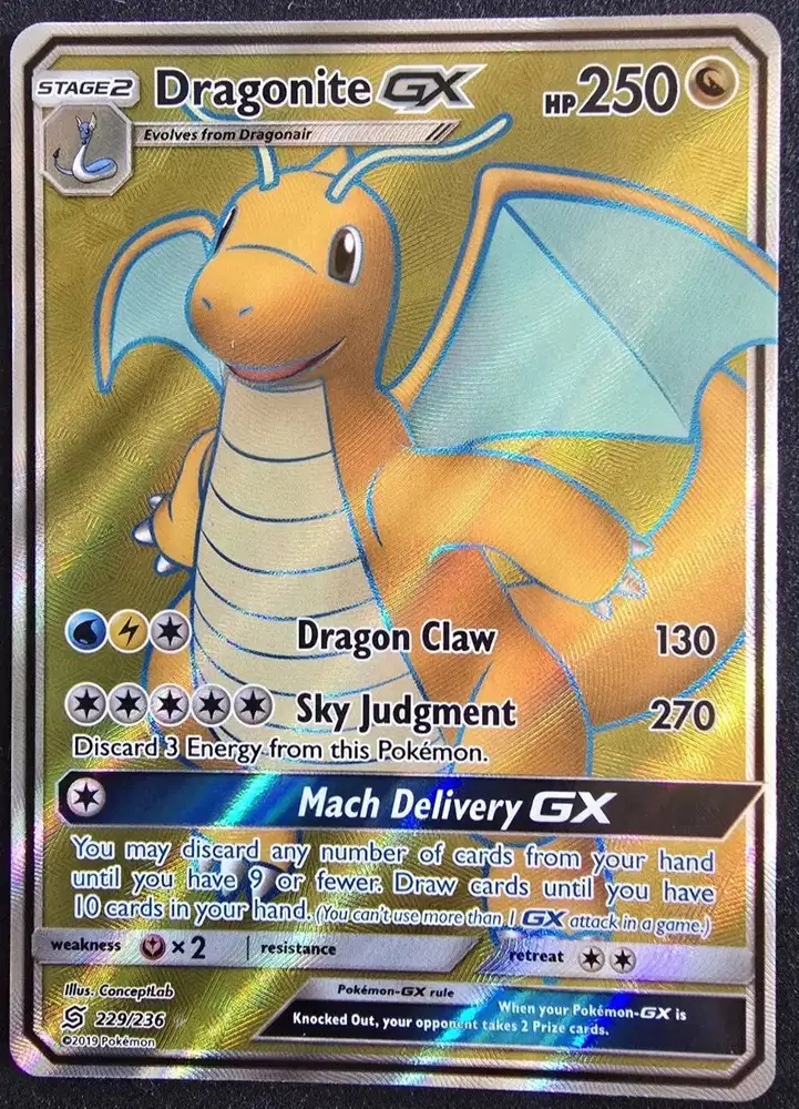 Pokemon TCG Dragonite GX FA unified minds English