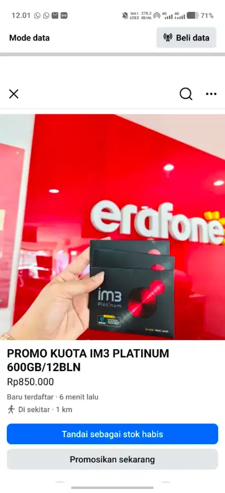 PROMO KUOTA IM3 PLATINUM
