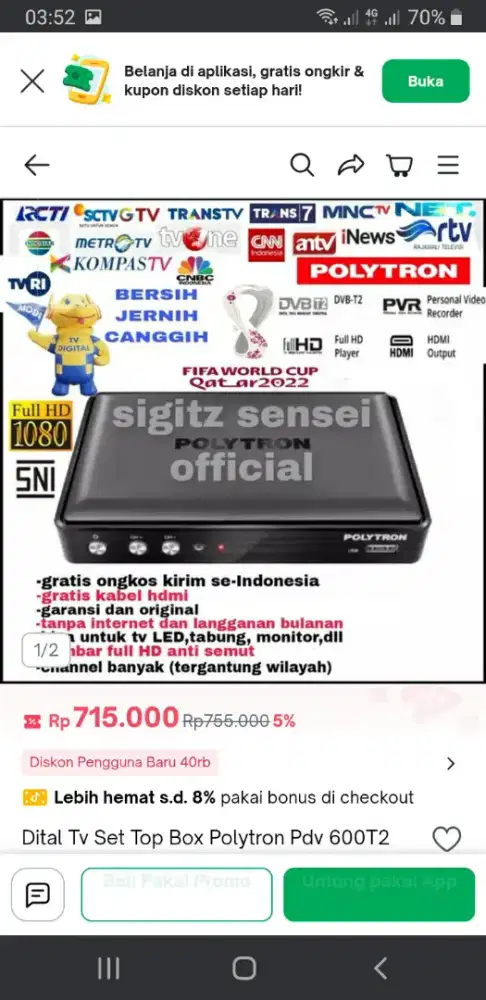 STB TV Digital Polytron