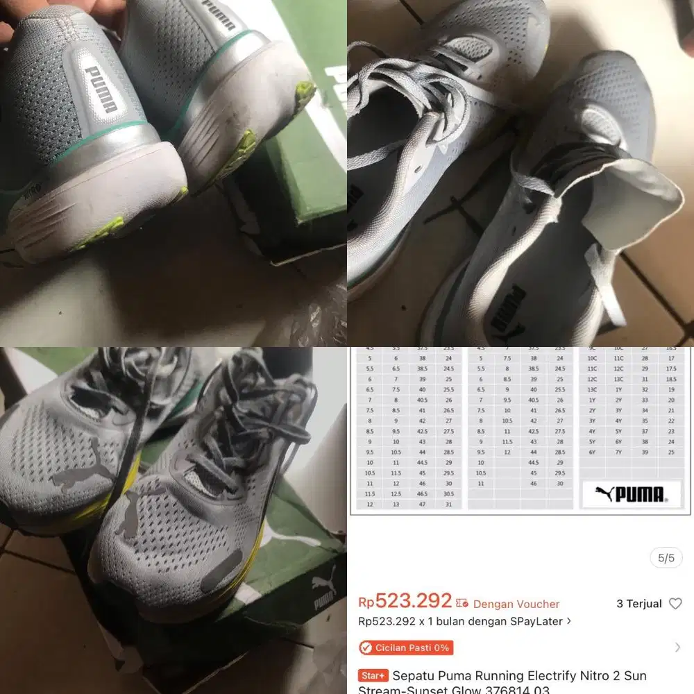 Sz 41 puma nitro electry kondisi 97%