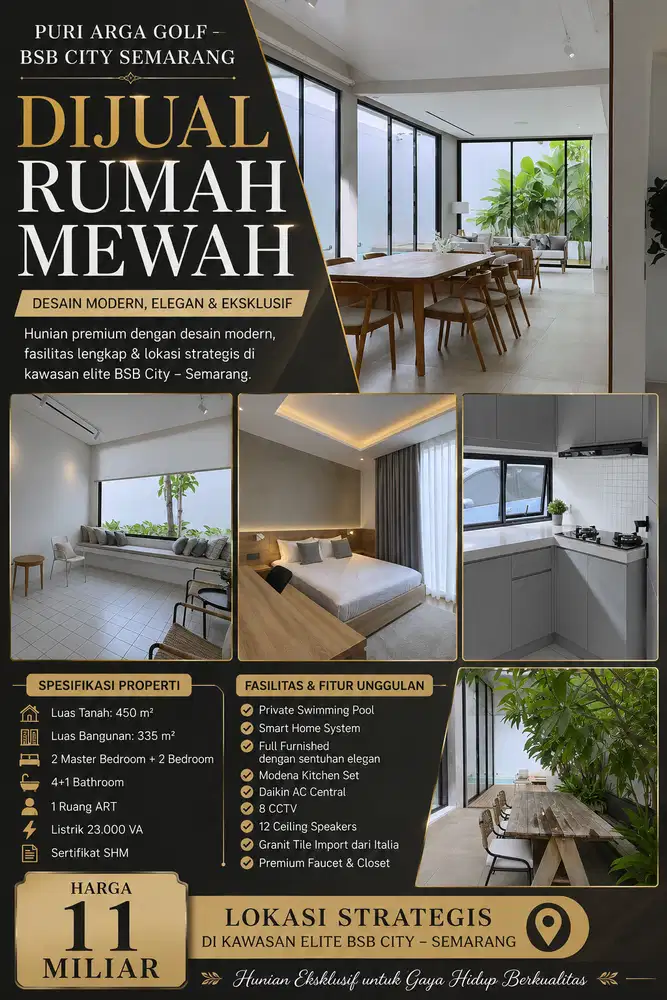 PURI ARGA GOLF MEWAH VIEW 2LT/450m DIBAWAH HARGA PASAR CEPAT SEGERA