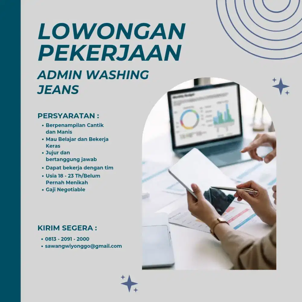 Lowongan Pekerjaan Admin Washing Jeans