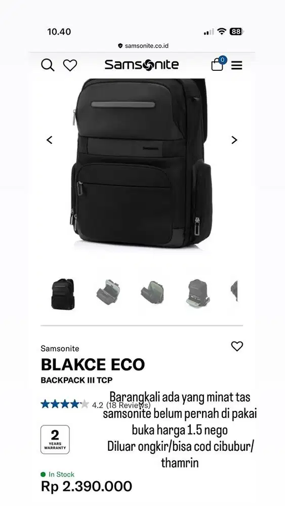 Tas samsonite baru