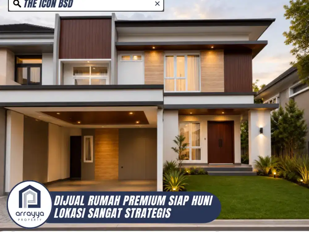 DIJUAL RUMAH PREMIUM 2 LANTAI SIAP HUNI LINGKUNGAN ASRI DI THE IOCN BSD (DMB30)