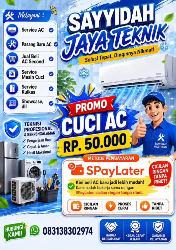 Service AC bergaransi