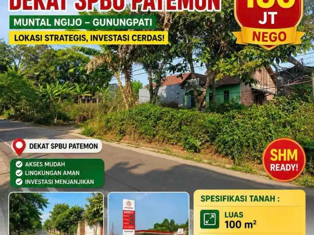 Tanah kampung dekat unnes dijual murah