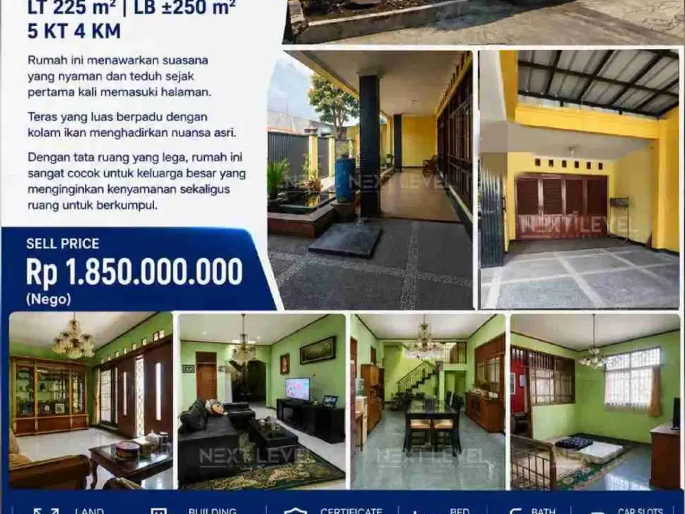 Rumah SHM Semi Furnished Nyaman & Sejuk di Melong Cimahi | LT 225 m² | LB ±250 m² | 5 KT 4 KM