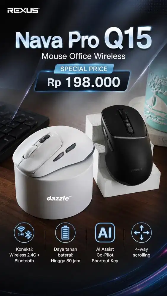 Mouse bluetooth Nava Q15 rexus