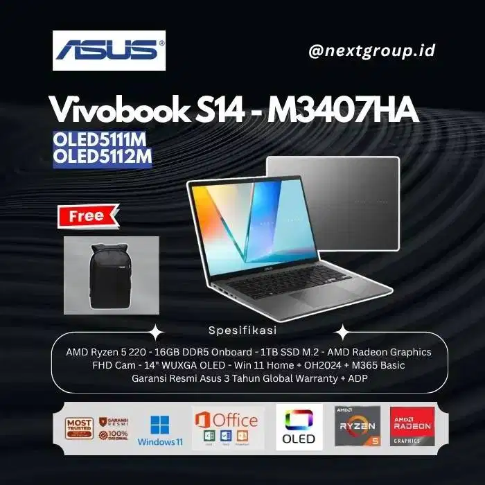 ASUS Vivobook S14 M3407HA OLED5111M OLED5112M