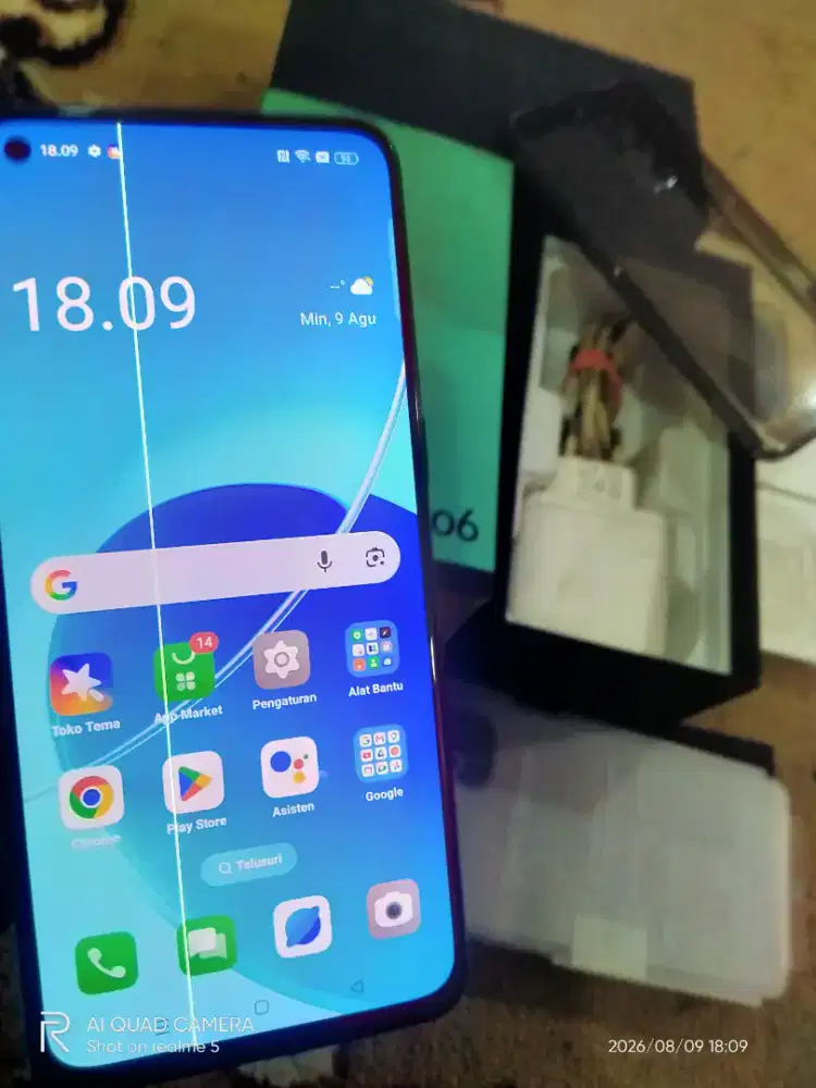 Oppo Reno 6 (8+8/128) segel fulset,FP on minus nggaris serambut.pas
