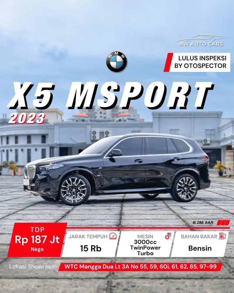 BMW X5 MSport NIK 2023 Low KM 2024 M Sport xDrive Facelift model baru