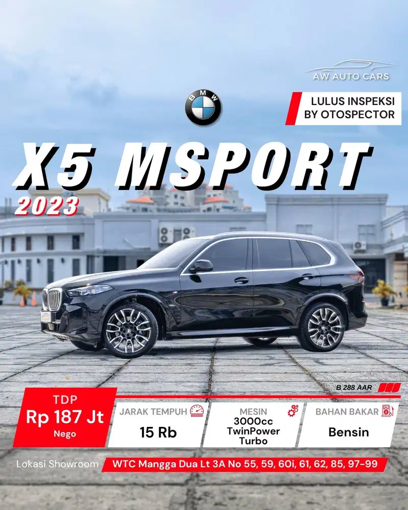 BMW X5 MSport NIK 2023 Low KM 2024 M Sport xDrive Facelift model baru