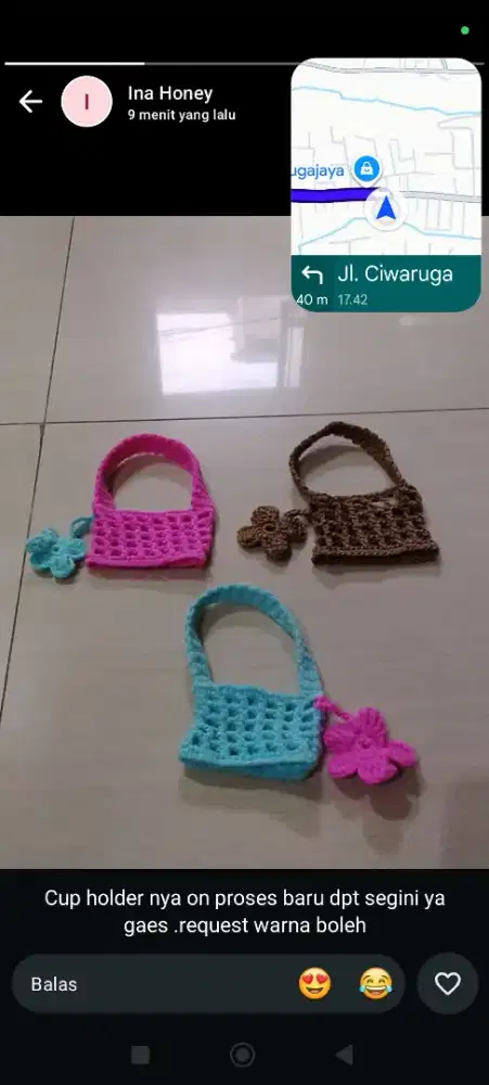 Tas minuman rajut
