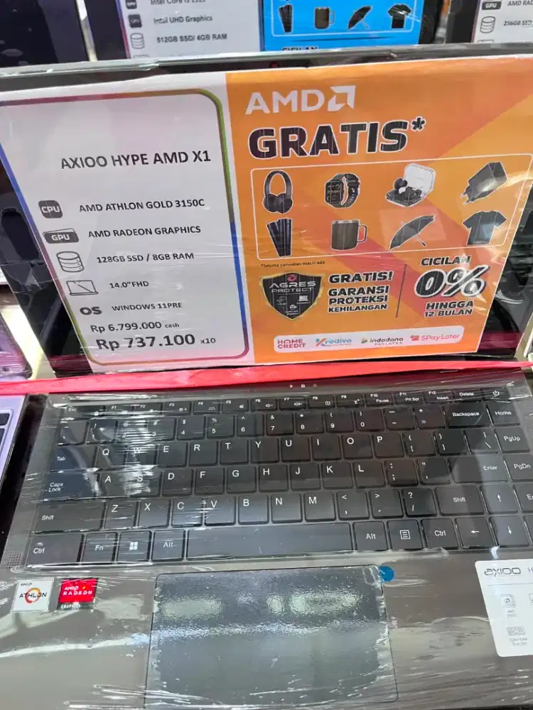Laptop axioo amd X1 cicilan ringan pakai homecredit