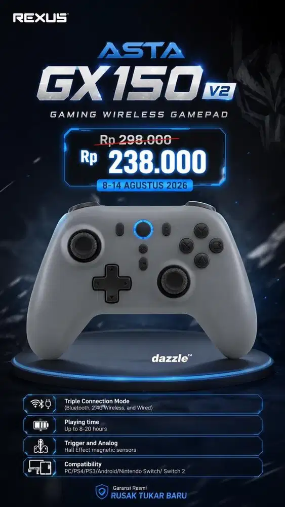 Pro gaming gamepad rexus GX150 V2