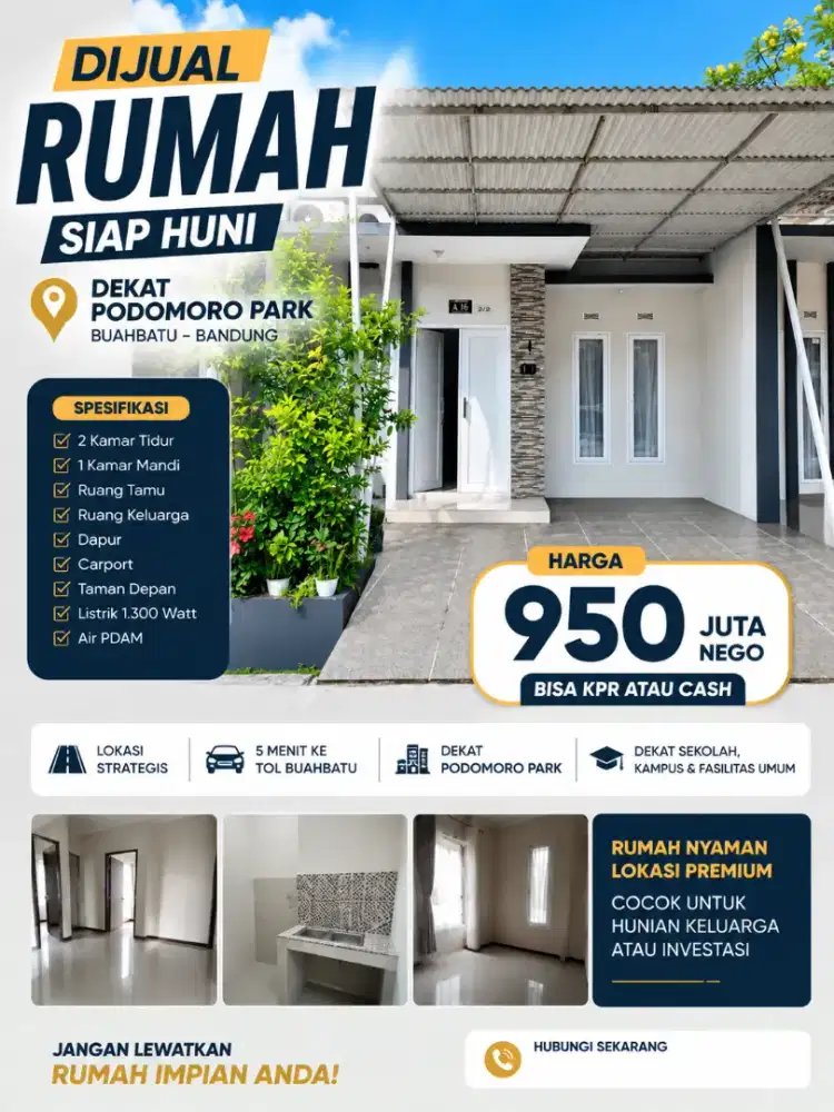 Dijual Rumah Dekat Podomoro Park Buahbatu