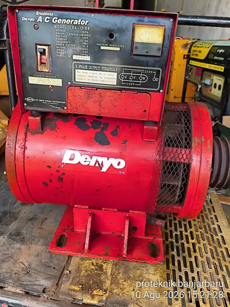 Denyo Listrik  15kva  3 phase