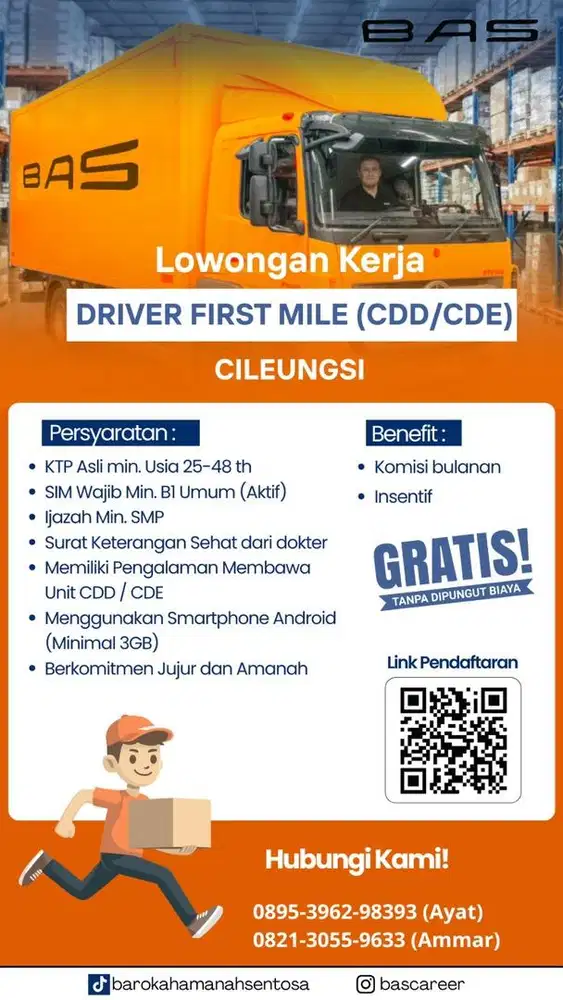 Lowongan Kerja Driver MM SPX PT.BAS
