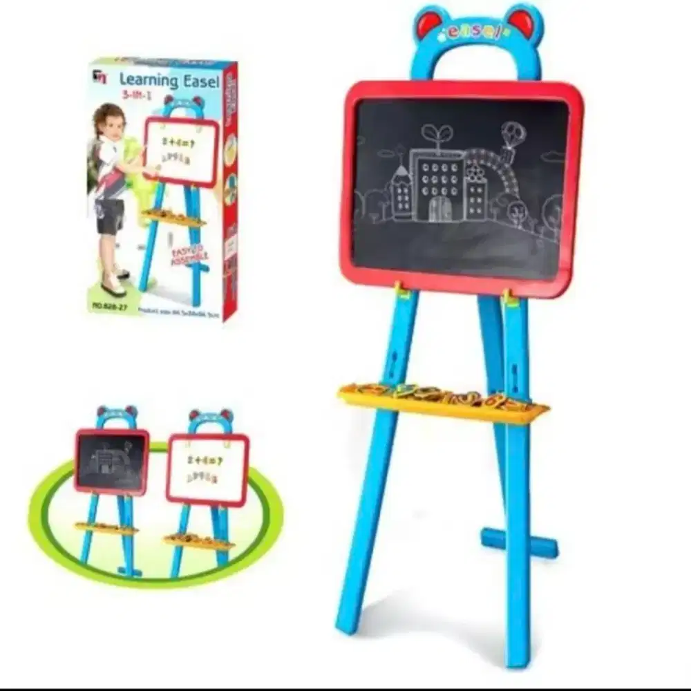 PRELOVED papan tulis spidol dan kapur anak