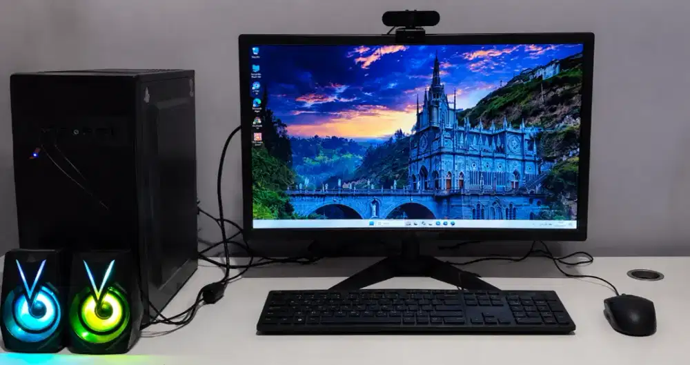 PC Full Set Core i5 4590 RAM 16GB + VGA GT 740 + Monitor LED 22 inch