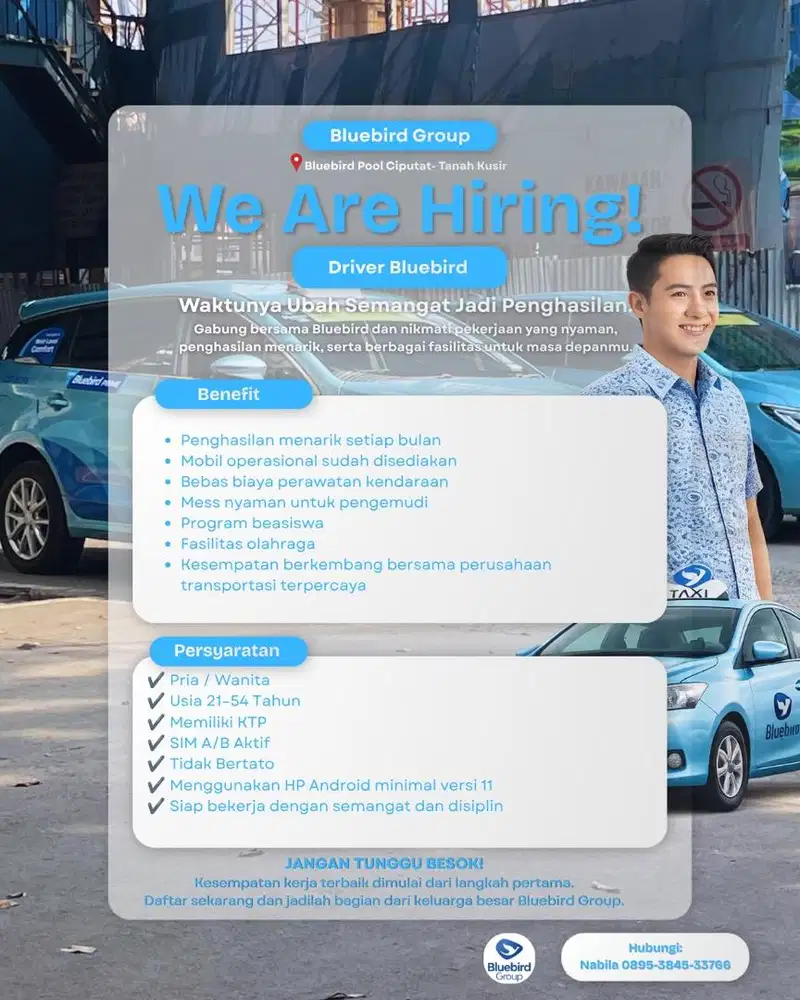 LOWONGAN DRIVER BLUEBIRD – GABUNG SEKARANG!