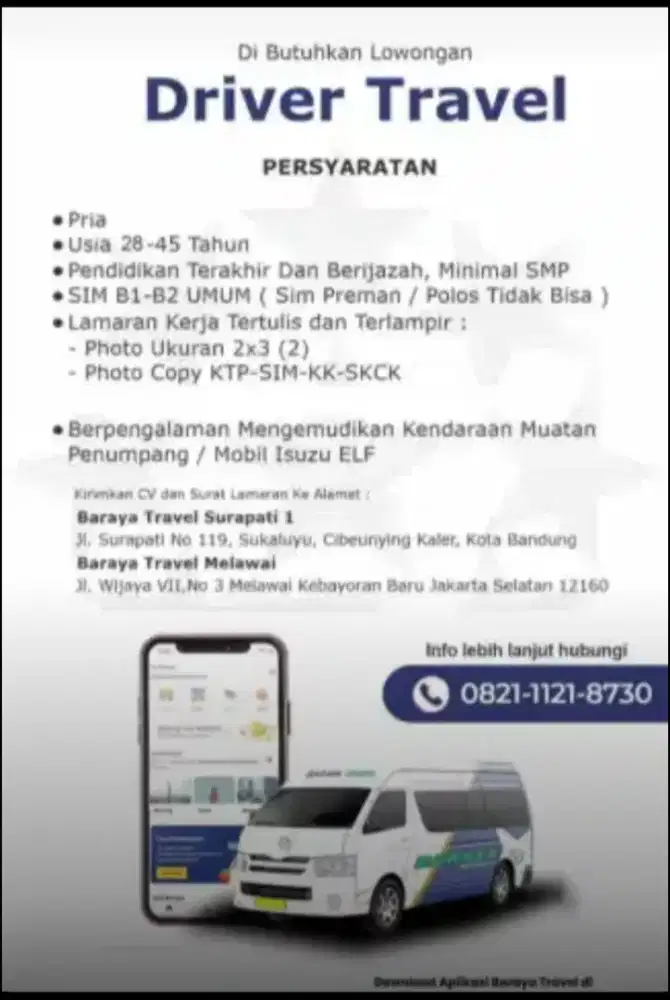 Driver Travel Baraya