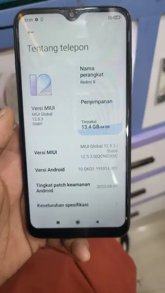 Redmi 8 4/64 warna hitam