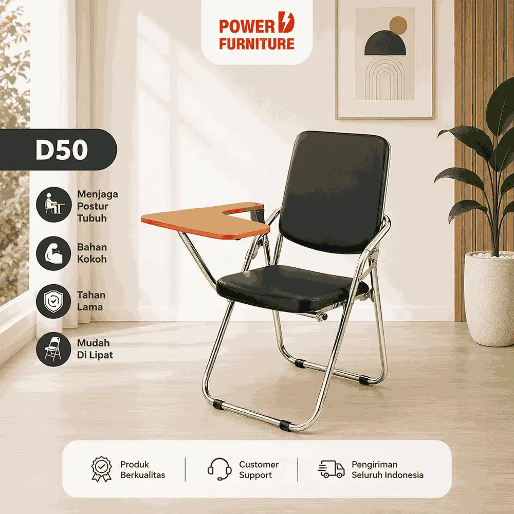 D50 - Kursi Kuliah Lipat | Kursi Belajar Kuliah | Kursi Bimbel