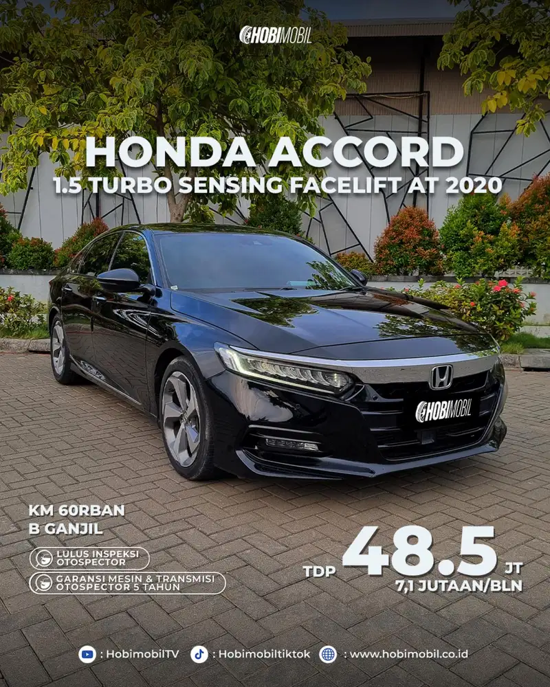 Accord 1.5 Turbo Sensing Facelift AT Thn 2020