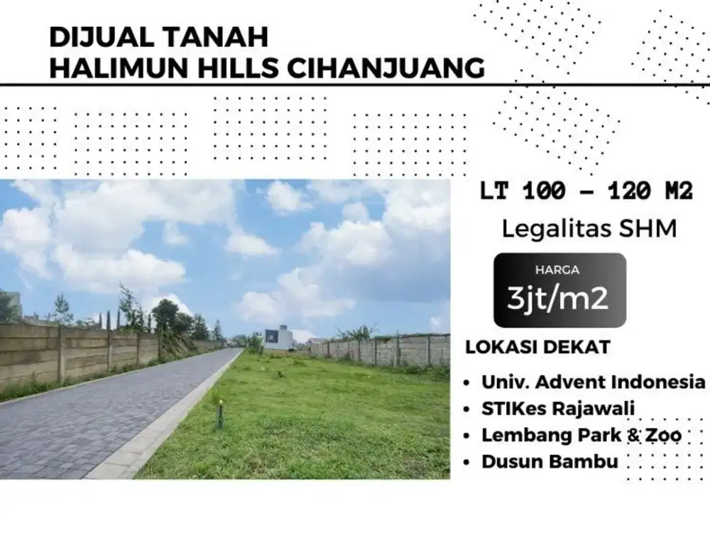 Jual Tanah 300 Jutaan Dekat Universitas Advent