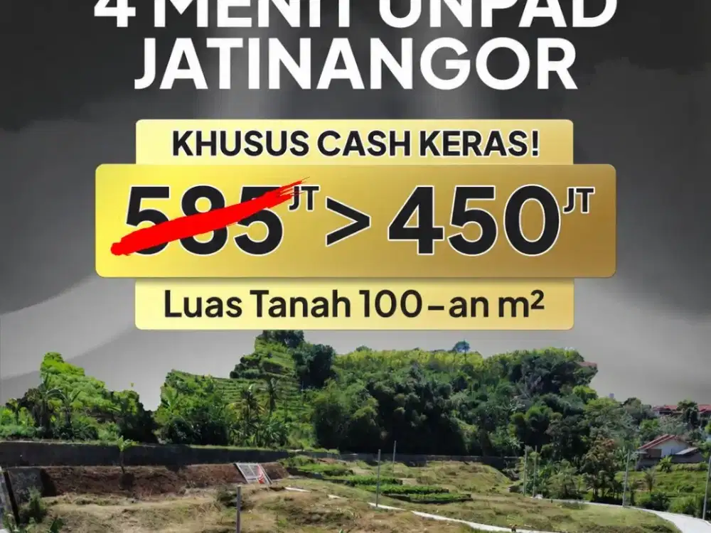 Tanah Premium dengan Lokasi Favorit Jatinangor, Cocok untuk Investasi dan Bangun Kost