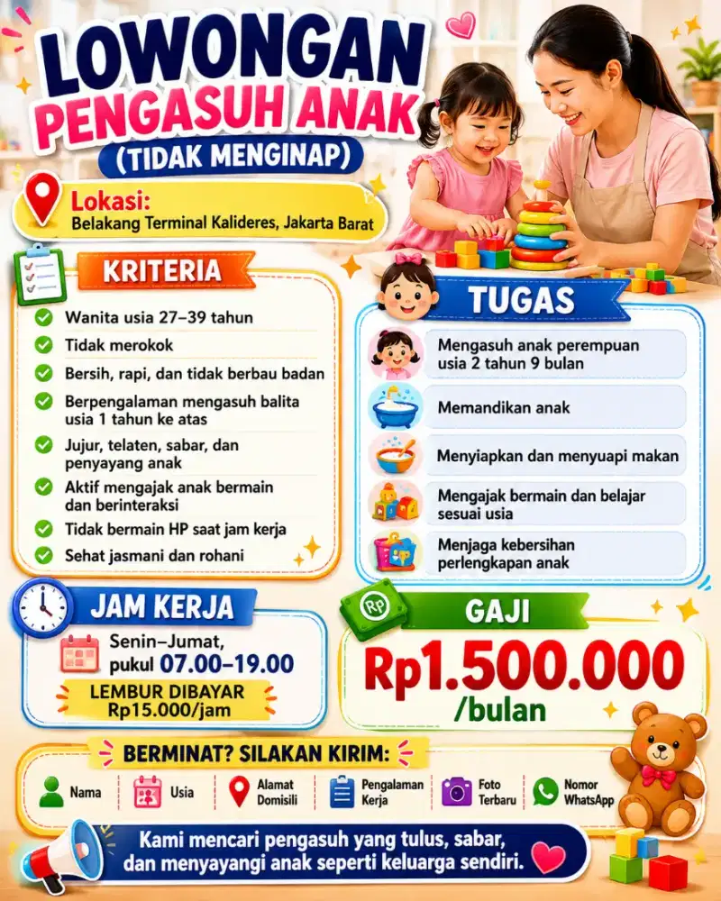Loker Momong Anak 2 tahun 11 bulan