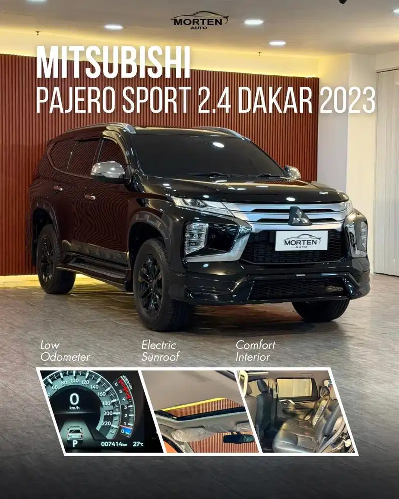 [ KM 7rb ] Mitsubishi Pajero Sport 2.4 Dakar 2023, Hitam